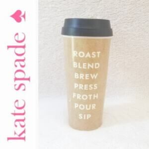 Kate Spade "Roast Blend Brew" 16 oz Travel Mug Thermos Coffee Tea